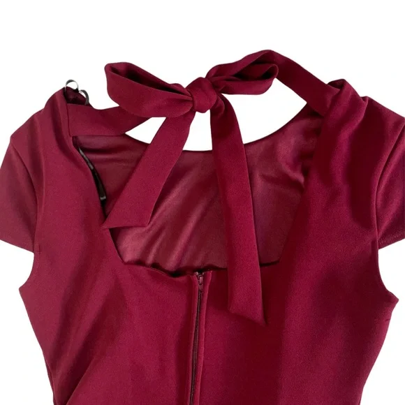 B. Darling A Line Mini Dress in Burgundy Sz 4 - Picture 3 of 9